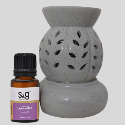 DIY AROMA: Ceramic Oil Diffuser Electric with Lavender Essential Oil 10ml